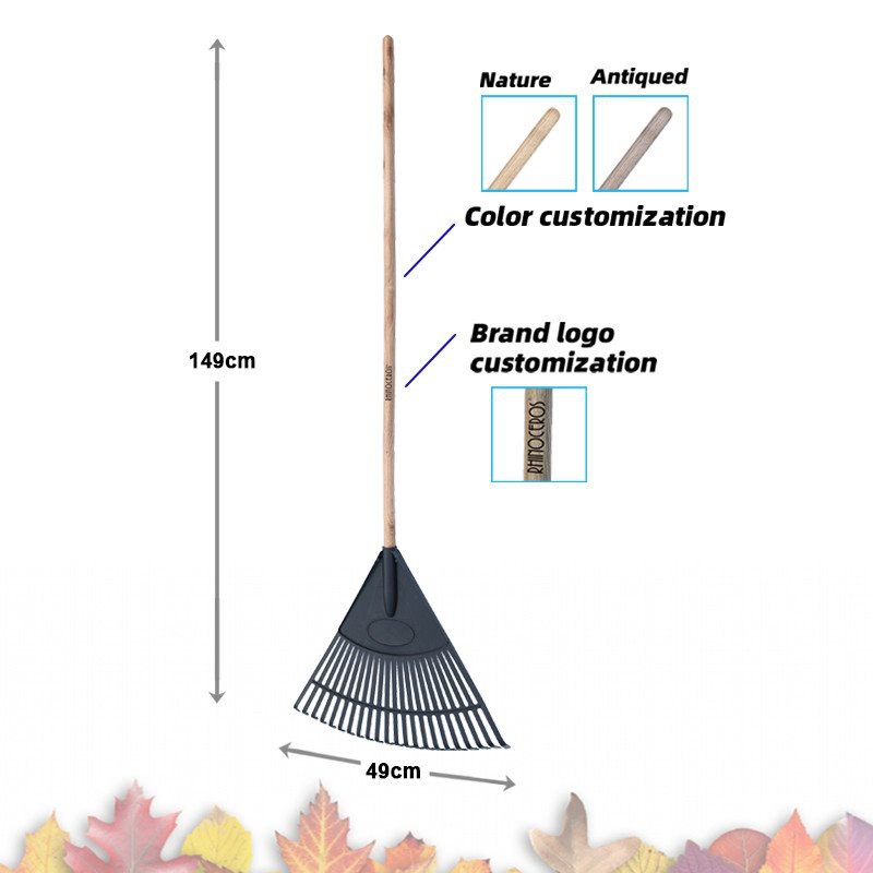 Black Garden leaf rake platic Black Garden leaf rake platic