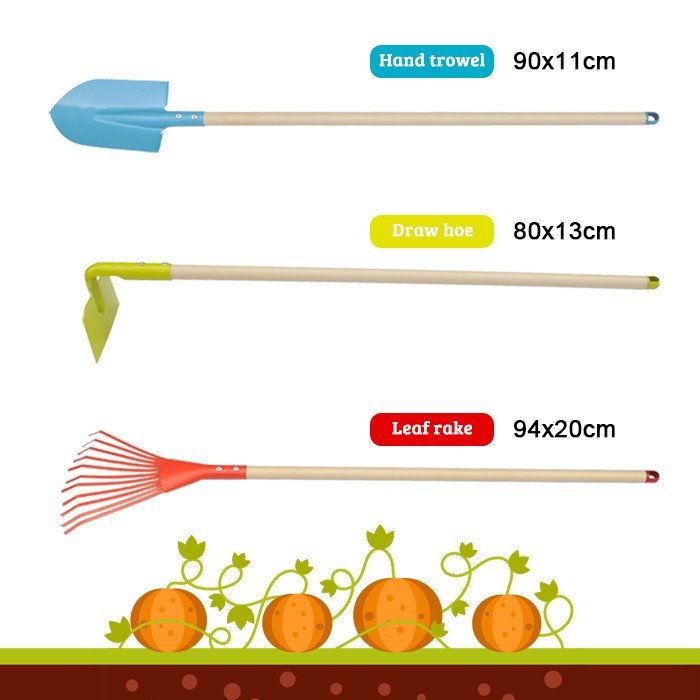 Kids garden leaf rake seriers