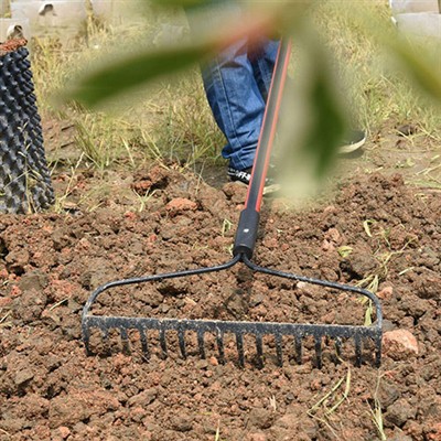 Een professionele tuinman heeft een booghark nodig