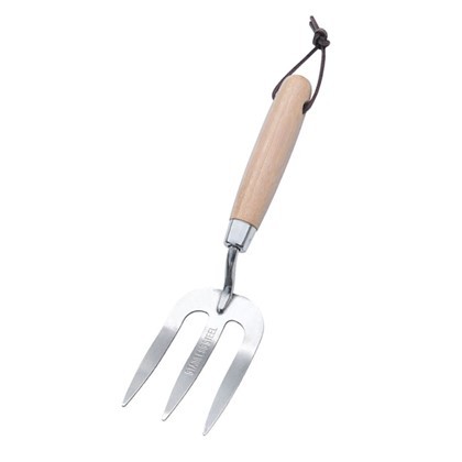 Kleine roestvrijstalen tuinvork